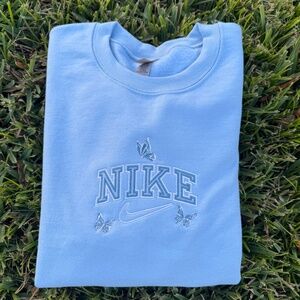 Butterfly embroidered sweatshirt